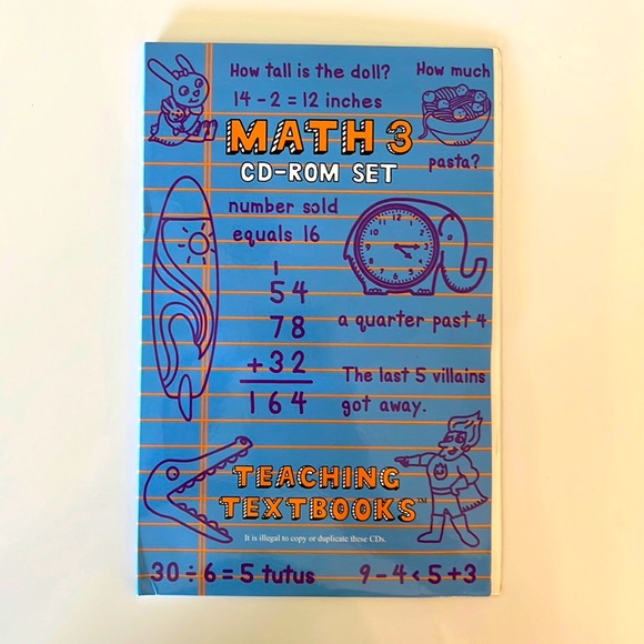 Teaching Textbooks Math 3 CD-Rom Set - Picture 1 of 5